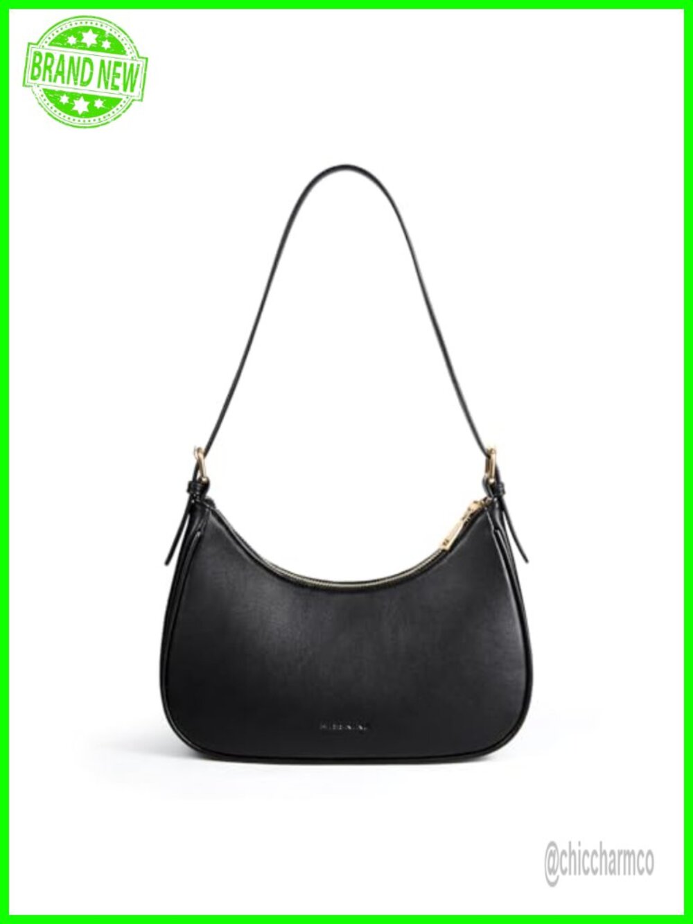 PU Leather Small Hobo Shoulder Bag Adjustable Strap Everyday Purse